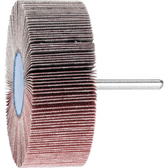 PFERD - Mounted Flap Wheels; Abrasive Type: Coated ; Outside Diameter (Inch): 3 ; Face Width (Inch): 1 ; Abrasive Material: Aluminum Oxide ; Grit: 180 ; Mounting Type: 1/4" Shank - Exact Industrial Supply