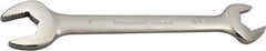 Paramount - 15/16" x 1" Standard Open End Wrench - 11-17/32" OAL, Double End, Full Polish Finish, 15° Head Angle - Caliber Tooling