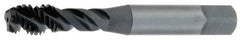 OSG - 3/4-16 UNF 4 Flute 3B Modified Bottoming Spiral Flute Tap - Vanadium High Speed Steel, TiN Finish, 4-1/4" OAL, Right Hand Flute, Right Hand Thread, H3, Series 303 - Exact Industrial Supply