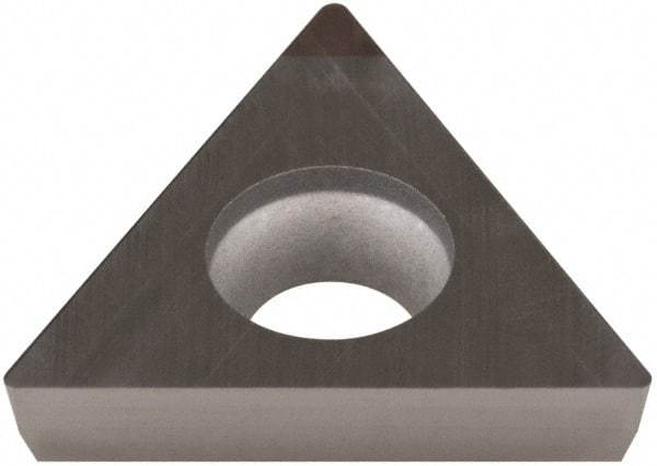 Sumitomo - NU-TPGA331 Grade BN350 PCBN Turning Insert - Uncoated, 60° Triangle, 3/8" Inscr Circle, 3/16" Thick, 1/64" Corner Radius - Caliber Tooling