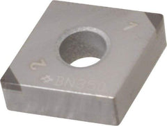 Sumitomo - 2NU-CNGA431 Grade BN350 PCBN Turning Insert - Uncoated, 80° Diamond, 1/2" Inscr Circle, 3/16" Thick, 1/64" Corner Radius - Caliber Tooling