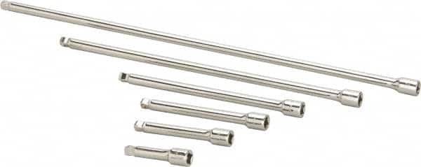 Paramount - 1/4" Drive Socket Wobble Extension Set - 6 Pieces, Includes 2, 3, 4, 6, 10, 14" Lengths - Caliber Tooling