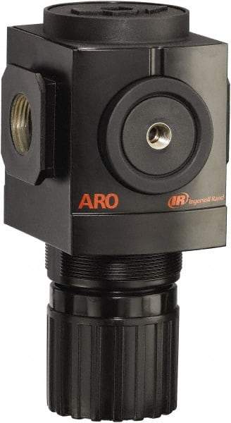 ARO/Ingersoll-Rand - 1 NPT Port, 290 CFM, Aluminum Heavy-Duty Regulator - 0 to 140 psi Range, 250 Max psi Supply Pressure, 1/8" Gauge Port Thread, 4.091" Wide x 7.223" High - Caliber Tooling