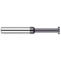 Harvey Tool - 3/8" Cut Diam, 0.04" Cut Width, 3/8" Shank, Straight-Tooth Woodruff Keyseat Cutter - Exact Industrial Supply