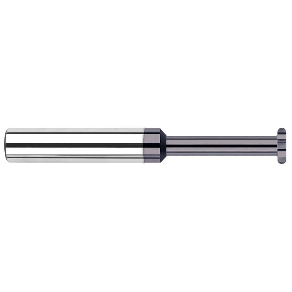 Harvey Tool - 5/8" Cut Diam, 1/4" Cut Width, 5/8" Shank, Straight-Tooth Woodruff Keyseat Cutter - Exact Industrial Supply