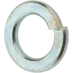 Value Collection - M10, 10.2mm ID, 18.1mm OD, 2.2mm Thick Split Lock Washer - Grade 8 Spring Steel, Zinc-Plated Finish, 10.2mm Min ID, 10.7mm Max ID, 18.1mm Max OD - Caliber Tooling