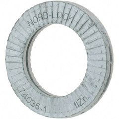 Value Collection - 7/16", 0.7283" OD, Zinc Flake, Wedge Lock Washer - Grade 2, 0.4409 to 0.4567" ID - Caliber Tooling