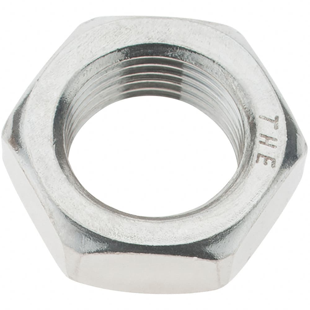 Value Collection - 3/4-16 UNC Stainless Steel Right Hand Hex Jam Nut - 1-1/8" Across Flats, 27/64" High - Caliber Tooling