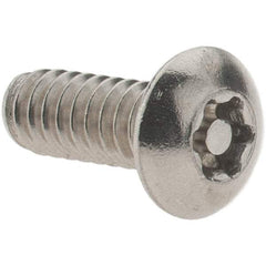 Value Collection - #10-24 UNC Pin In Torx Drive, Button Screw - Grade 18-8 Stainless Steel, Uncoated, 1/2" Length Under Head - Caliber Tooling