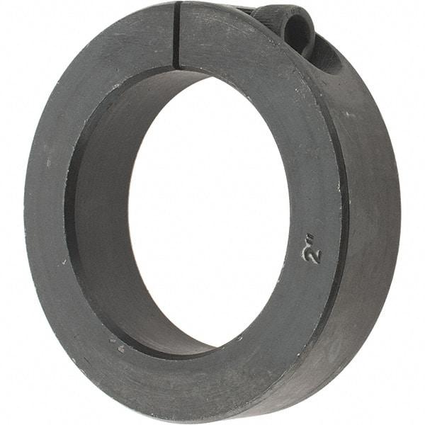 Value Collection - 2" Bore, Steel, One Piece Clamp Collar - 3" Outside Diam, 11/16" Wide - Caliber Tooling