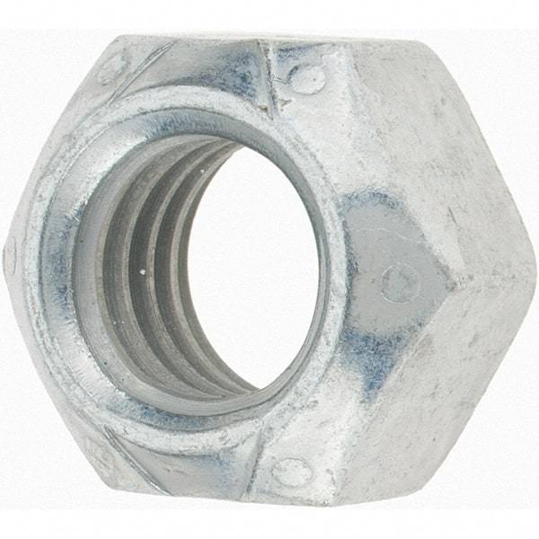 Value Collection - 1/2-13 UNC Grade C Hex Lock Nut with Distorted Thread - Zinc-Plated with Wax Finish - Caliber Tooling