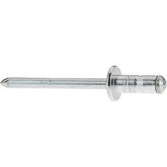 RivetKing - Dome Head Aluminum Multi Grip Blind Rivet - Steel Mandrel, 0.063" to 0.252" Grip, 0.44" Length Under Head, 3/16" Body Diam - Caliber Tooling