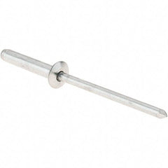 RivetKing - Size 4-8 Dome Head Aluminum Open End Blind Rivet - Aluminum Mandrel, 3/8" to 1/2" Grip, 1/8" Body Diam - Caliber Tooling