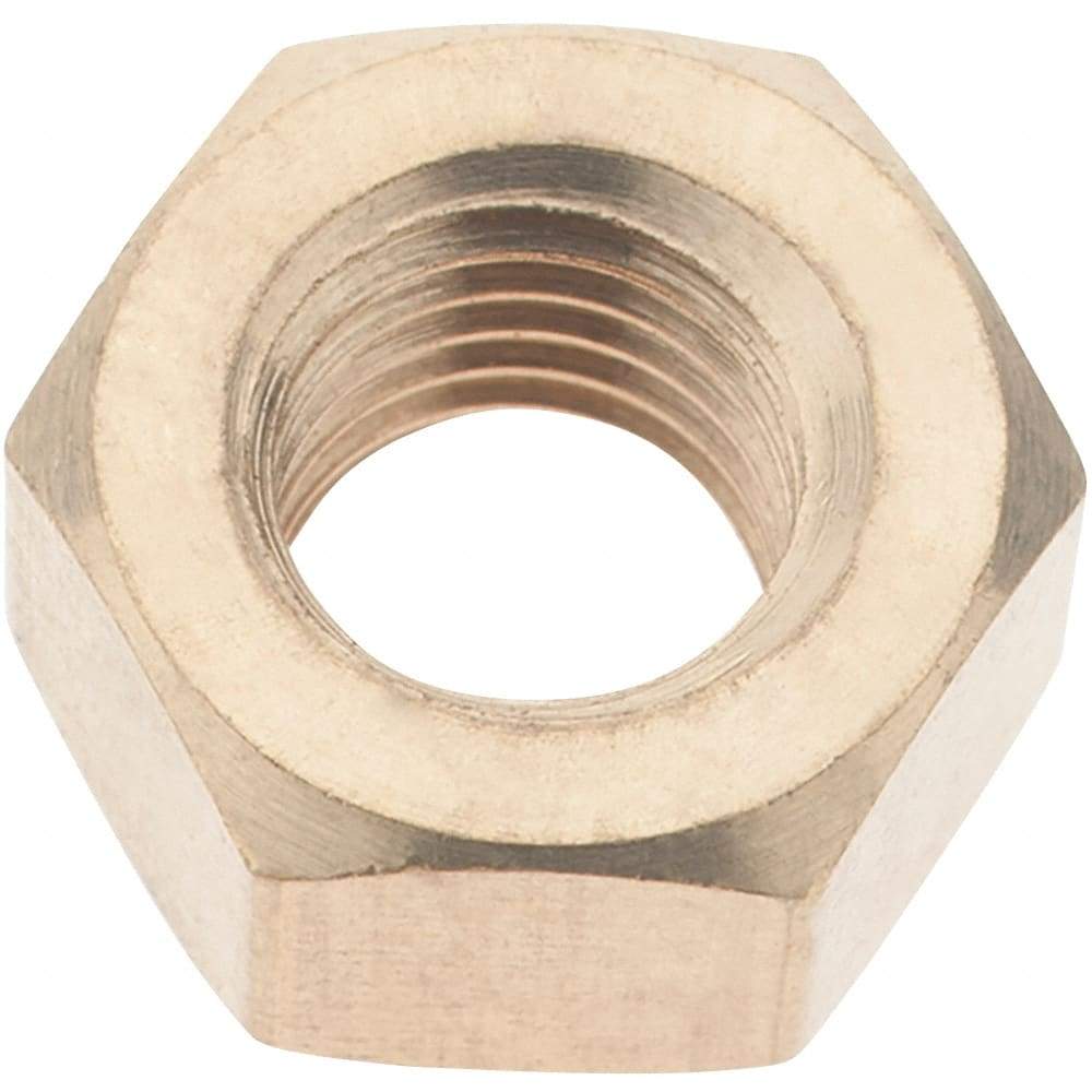 Value Collection - 5/16-24 UNF Brass Right Hand Hex Nut - 1/2" Across Flats, 17/64" High - Caliber Tooling