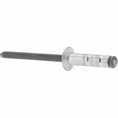 RivetKing - Dome Head Aluminum Open End Blind Rivet - Steel Mandrel, 0.252" to 0.504" Grip, 0.731" Length Under Head, 3/16" Body Diam - Caliber Tooling