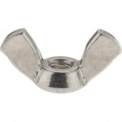 Value Collection - #8-32 UNC, Stainless Steel Standard Wing Nut - Grade 18-8, 0.72" Wing Span, 0.47" Wing Span - Caliber Tooling