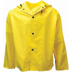 Neese - Size L Yellow Rain & Flame Resistant/Retardant Rain Jacket - Caliber Tooling