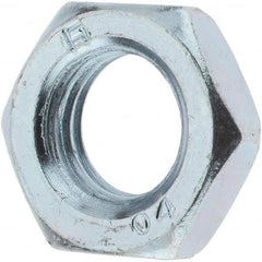 Value Collection - M12x1.50 Metric Fine Steel Right Hand Hex Jam Nut - 19mm Across Flats, 6mm High, Zinc-Plated Finish - Caliber Tooling