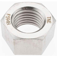 Value Collection - 1-1/4 - 7 UNC Stainless Steel Right Hand Hex Nut - 1-7/8" Across Flats, 1-1/16" High, Uncoated - Caliber Tooling