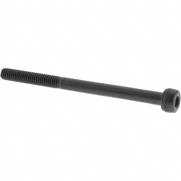 Value Collection - M4x0.70 Metric Coarse Hex Socket Drive, Socket Cap Screw - Grade 12.9 Alloy Steel, Black Oxide Finish, Partially Threaded, 55mm Length Under Head - Caliber Tooling