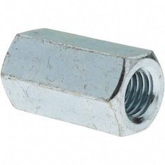 Value Collection - M12x1.75 Metric Coarse, 36mm OAL Steel Standard Coupling Nut - Zinc-Plated Finish, 19mm Width Across Flats, 21.1mm Width Across Points - Caliber Tooling