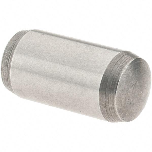 Value Collection - 6mm Diam x 12mm Pin Length Alloy Steel Dowel Pin - 1 Rounded & 1 Threaded End - Caliber Tooling