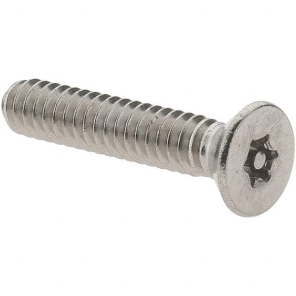 Value Collection - #10-24 UNC Pin In Torx Drive, Flat Screw - Grade 18-8 Stainless Steel, Uncoated, 1" OAL - Caliber Tooling