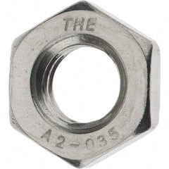 Value Collection - M10x1.50 Metric Coarse Stainless Steel Right Hand Hex Jam Nut - 17mm Across Flats, 5mm High, Zinc Clear Finish - Caliber Tooling