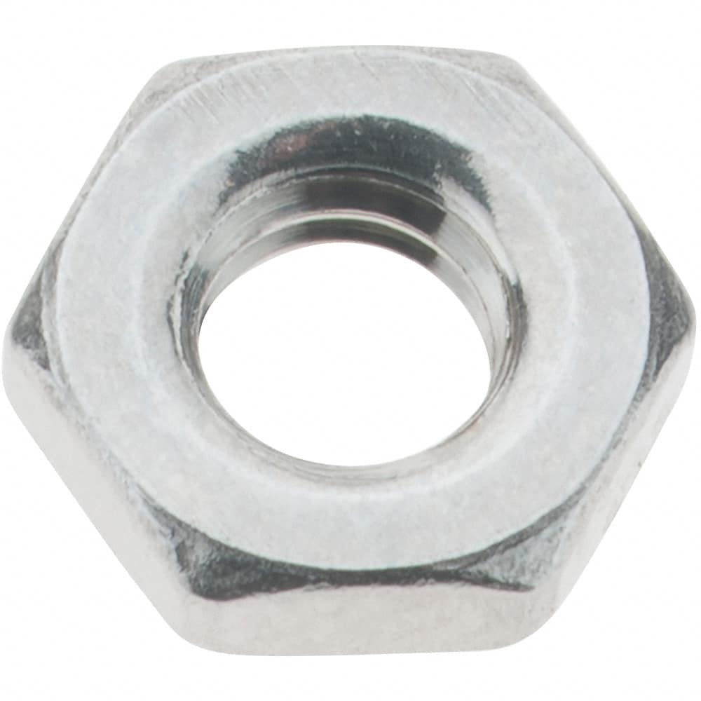 Value Collection - M4x0.70 Metric Coarse Stainless Steel Right Hand Hex Jam Nut - 7mm Across Flats, 2.2mm High, Uncoated - Caliber Tooling