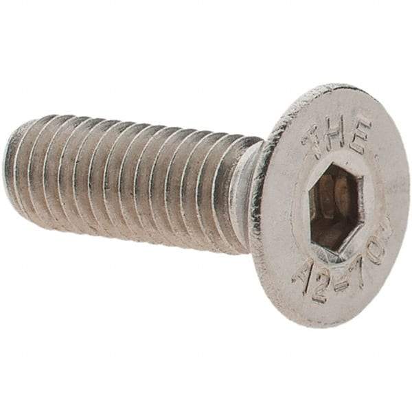 Value Collection - M5x0.80 Metric Coarse Hex Socket Drive, 90° Flat Screw - Grade 18-8 Stainless Steel, Fully Threaded, 16mm OAL - Caliber Tooling