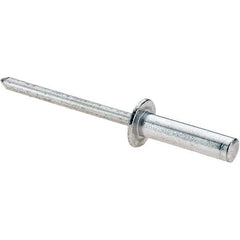 Value Collection - Size 68 Dome Head Aluminum Closed End Sealing Blind Rivet - Aluminum Mandrel, 0.376" to 1/2" Grip, 0.374" Head Diam, 0.192" to 0.196" Hole Diam, 0.748" Length Under Head, 3/16" Body Diam - Caliber Tooling