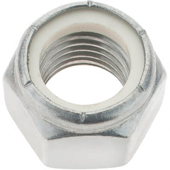 Value Collection - 1-8 UNC 18-8 Hex Lock Nut with Nylon Insert - 1-7/16" Width Across Flats, 1-3/64" High - Caliber Tooling