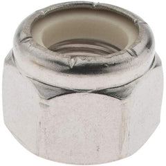 Value Collection - 1/2-20 UNF 18-8 Hex Lock Nut with Nylon Insert - 3/4" Width Across Flats, 19/32" High, Uncoated - Caliber Tooling