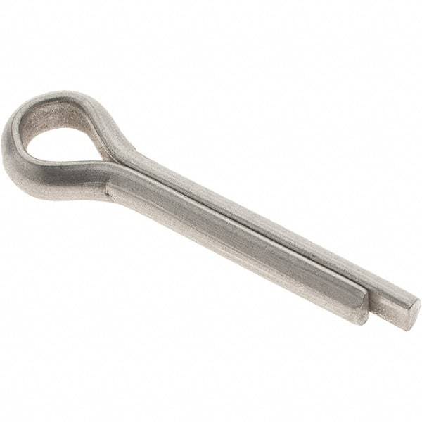 Value Collection - 3/16" Diam x 1" Long Extended Prong Cotter Pin - Grade 18-8, Uncoated, Stainless Steel - Caliber Tooling