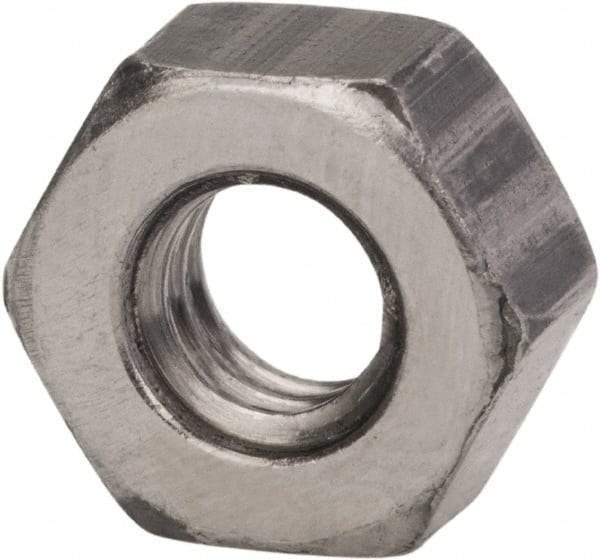 Made in USA - 5/16-18 UNC Steel Right Hand Hex Nut - 1/2" Across Flats, 0.273" High, Zinc Clear Finish - Caliber Tooling