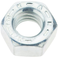 Value Collection - 5/16-18 UNC Steel Right Hand Hex Nut - 1/2" Across Flats, 17/64" High, Zinc Yellow Dichromate Finish - Caliber Tooling