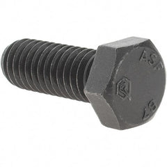 Value Collection - 3/8-16 Thread, 1" Length Under Head, Hex Head Bolt - Grade B7 Alloy Steel, Uncoated - Caliber Tooling