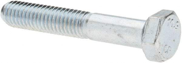 Value Collection - M5x0.80mm Metric Coarse, 30mm Long Hex Head Cap Screw - Partially Threaded, Grade 10.9 Steel, Zinc-Plated Finish, 8mm Hex - Caliber Tooling