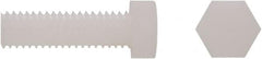 Electro Hardware - 3/8-16 UNC, 1" Length Under Head Hex Head Cap Screw - Fully Threaded, Grade 6/6 Nylon, Uncoated, 9/16" Hex - Caliber Tooling