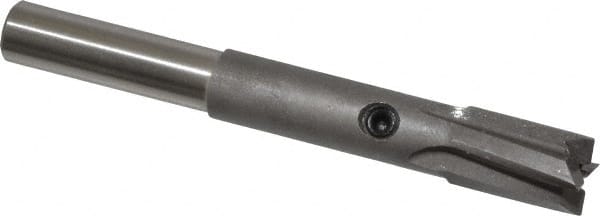 Made in USA - 5/16" Diam, 1/4" Shank, Diam, 4 Flutes, Straight Shank, Interchangeable Pilot Counterbore - Caliber Tooling