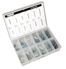 Dorman - 390 Piece, 1/16 to 3/16" Pin Diam, Spring Pin Assortment - 1 to 2" Long, Steel - Caliber Tooling