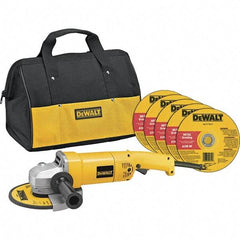 DeWALT - 7" Wheel Diam, 8,000 RPM, Corded Angle & Disc Grinder - 5/8-11 Spindle, 120 Volts, 13 Amps - Caliber Tooling