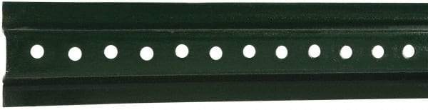 NMC - 8' High, Traffic Sign Post - Steel, 3/8" Hole Diam, Green - Caliber Tooling