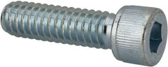 Value Collection - 1/4-20 UNC Hex Socket Drive, Socket Cap Screw - Alloy Steel, Zinc-Plated Finish, Fully Threaded, 7/8" Length Under Head - Caliber Tooling