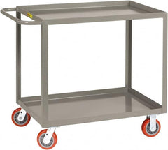 Little Giant - 2,000 Lb Capacity, 30" Wide x 54" Long x 36" High Shelf Cart - 2 Shelf, Steel, 2 Rigid/2 Swivel Casters - Caliber Tooling