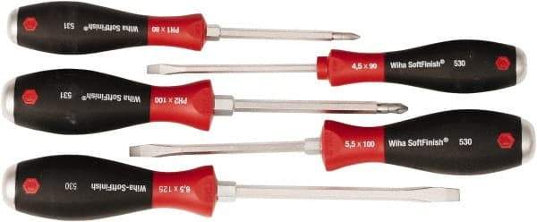 Wiha - 5 Piece Phillips & Slotted Screwdriver Set - Comes in Kit Bag - Caliber Tooling