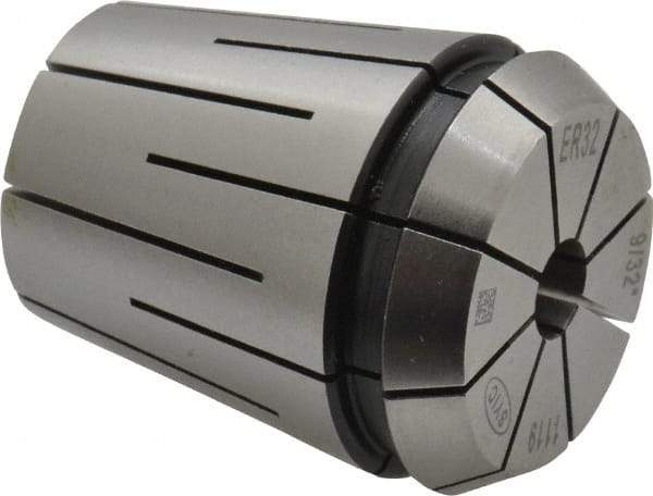 Parlec - 9/32" ER32 Coolant Collet - 1.574" OAL, 1.3" Overall Diam - Exact Industrial Supply