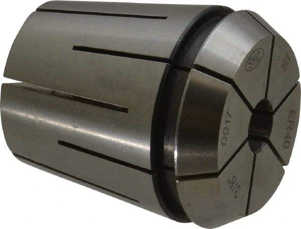 Parlec - 3/8" ER40 Coolant Collet - 1.811" OAL, 1.614" Overall Diam - Exact Industrial Supply