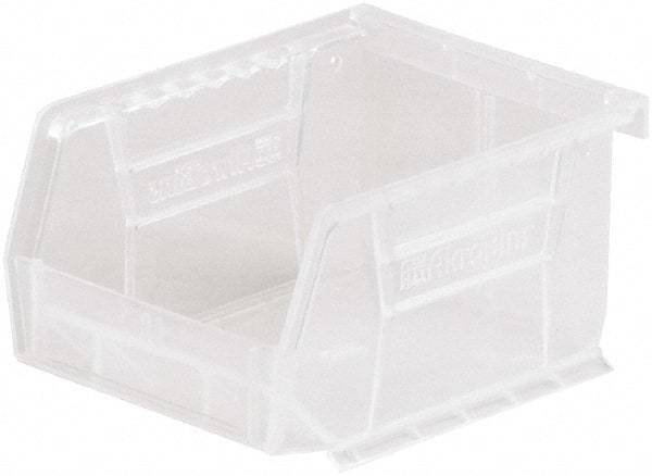 Akro-Mils - 10 Lb. Load Capacity, 5-3/8" Deep, Clear Polymer Hopper Stacking Bin - 3" High x 4-1/8" Wide x 5-3/8" Long - Caliber Tooling