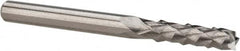 Accupro - 1/8" Diam, 1/2" LOC, Burr End, Solid Carbide Diamond Pattern Router Bit - Right Hand Cut, 1-1/2" OAL, 1/8" Shank Diam, Use on Fiberglass - Caliber Tooling